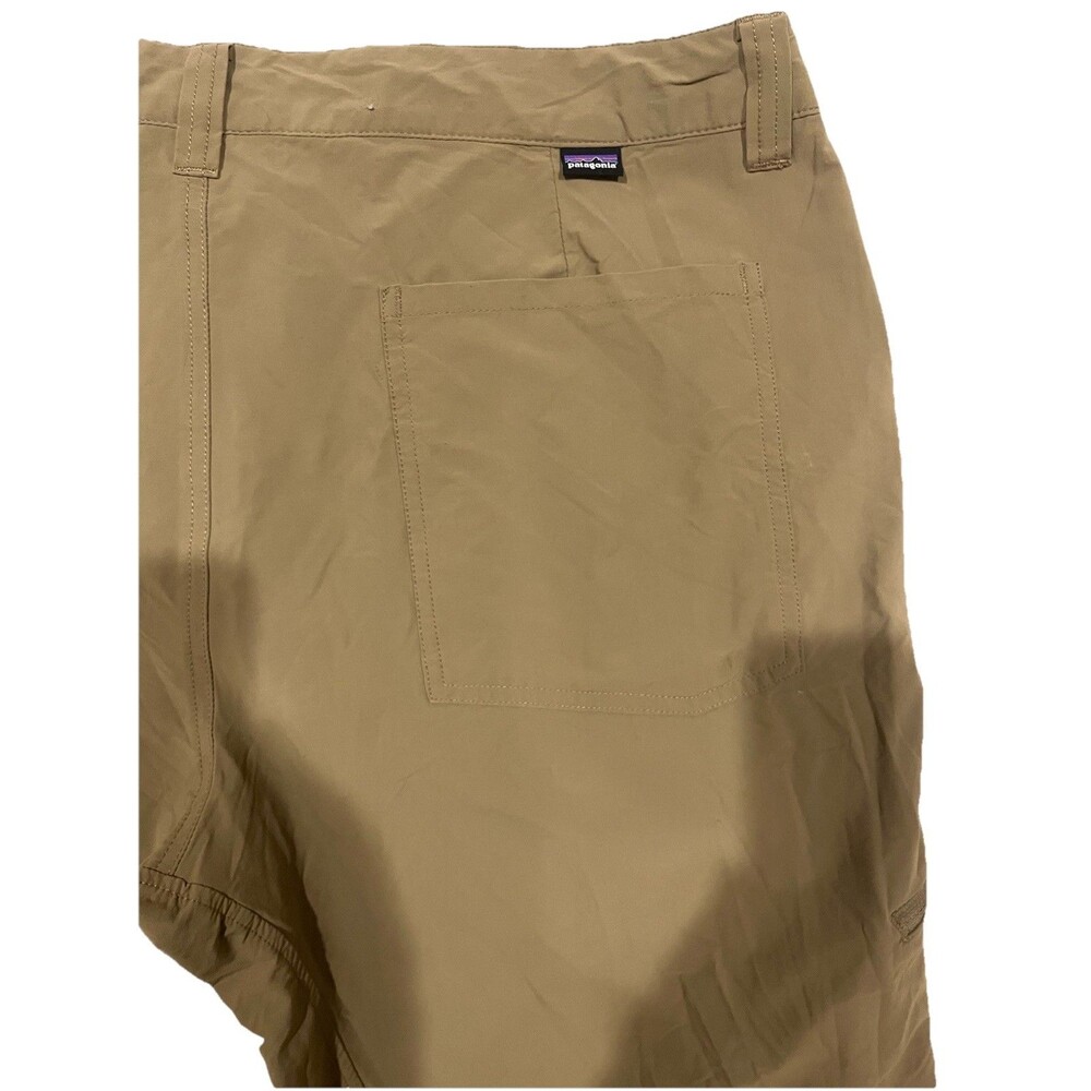 Patagonia Quandary Nylon Hiking Shorts Mens’s Tan Khaki Pockets Drawstring Sz 38 - Picture 3 of 10